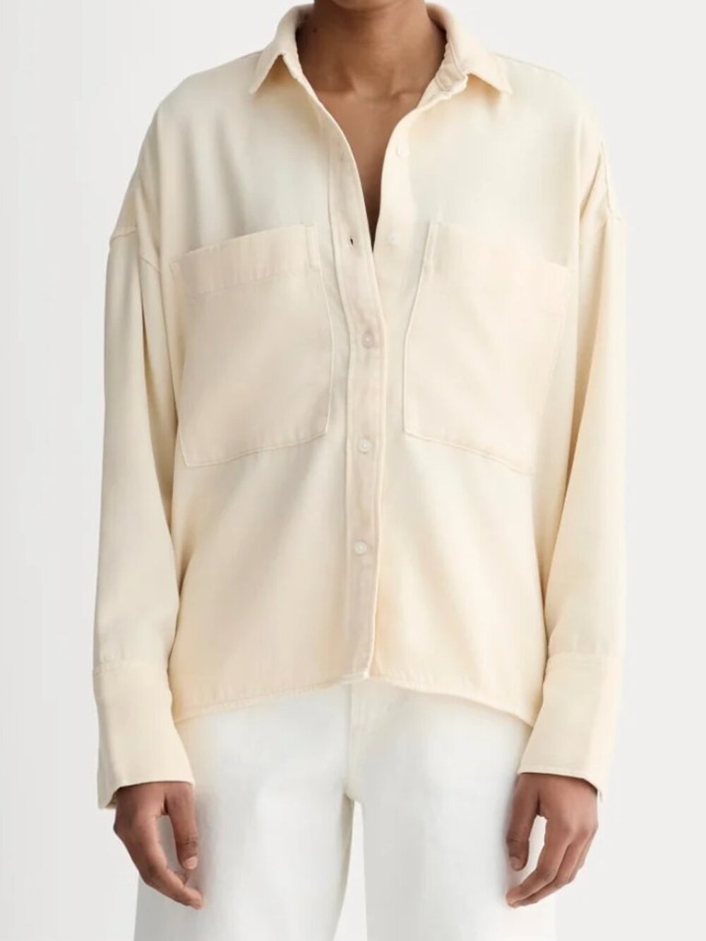 READ Everlane Boxy Overshirt Long Sleeve Button Down Shirt Buttersoft Size Small